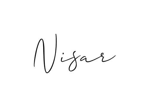 You should practise on your own different ways (Allison_Script) to write your name (Nisar) in signature. don't let someone else do it for you. Nisar signature style 2 images and pictures png