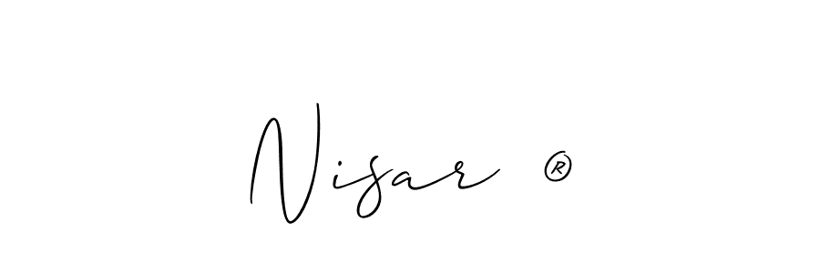 You can use this online signature creator to create a handwritten signature for the name Nisar  ®. This is the best online autograph maker. Nisar  ® signature style 2 images and pictures png
