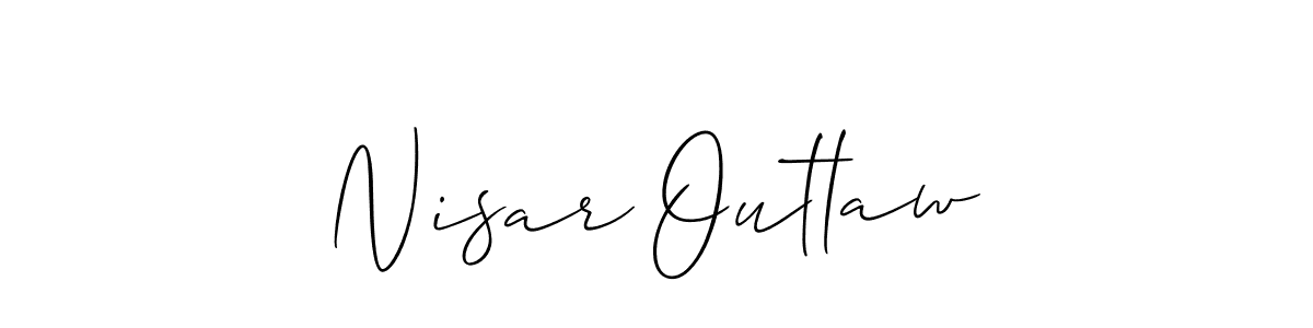 This is the best signature style for the Nisar Outlaw name. Also you like these signature font (Allison_Script). Mix name signature. Nisar Outlaw signature style 2 images and pictures png
