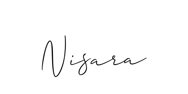 Also You can easily find your signature by using the search form. We will create Nisara name handwritten signature images for you free of cost using Allison_Script sign style. Nisara signature style 2 images and pictures png