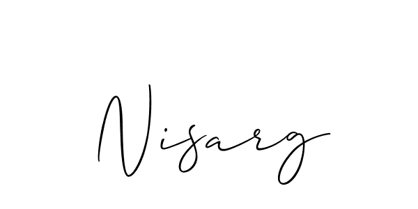 You should practise on your own different ways (Allison_Script) to write your name (Nisarg) in signature. don't let someone else do it for you. Nisarg signature style 2 images and pictures png