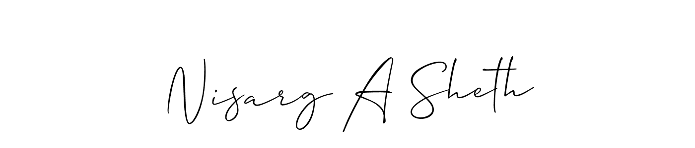 Check out images of Autograph of Nisarg A Sheth name. Actor Nisarg A Sheth Signature Style. Allison_Script is a professional sign style online. Nisarg A Sheth signature style 2 images and pictures png