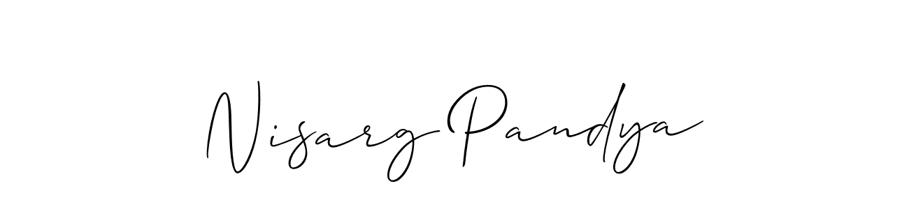 Once you've used our free online signature maker to create your best signature Allison_Script style, it's time to enjoy all of the benefits that Nisarg Pandya name signing documents. Nisarg Pandya signature style 2 images and pictures png