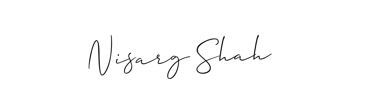 Nisarg Shah  stylish signature style. Best Handwritten Sign (Allison_Script) for my name. Handwritten Signature Collection Ideas for my name Nisarg Shah . Nisarg Shah  signature style 2 images and pictures png
