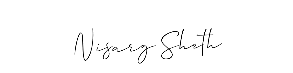 Check out images of Autograph of Nisarg Sheth name. Actor Nisarg Sheth Signature Style. Allison_Script is a professional sign style online. Nisarg Sheth signature style 2 images and pictures png
