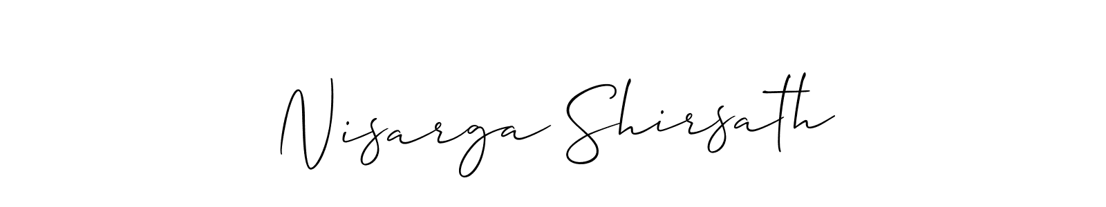 Make a beautiful signature design for name Nisarga Shirsath. Use this online signature maker to create a handwritten signature for free. Nisarga Shirsath signature style 2 images and pictures png