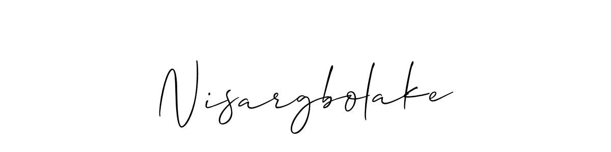 Here are the top 10 professional signature styles for the name Nisargbolake. These are the best autograph styles you can use for your name. Nisargbolake signature style 2 images and pictures png
