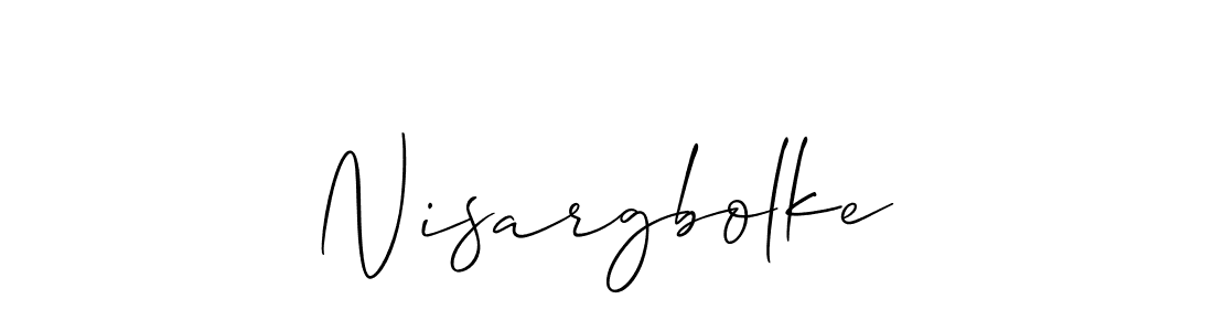 Make a beautiful signature design for name Nisargbolke. Use this online signature maker to create a handwritten signature for free. Nisargbolke signature style 2 images and pictures png