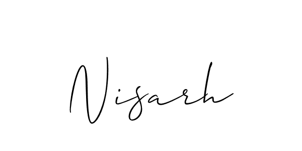 You can use this online signature creator to create a handwritten signature for the name Nisarh. This is the best online autograph maker. Nisarh signature style 2 images and pictures png