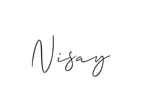 Make a beautiful signature design for name Nisay. With this signature (Allison_Script) style, you can create a handwritten signature for free. Nisay signature style 2 images and pictures png