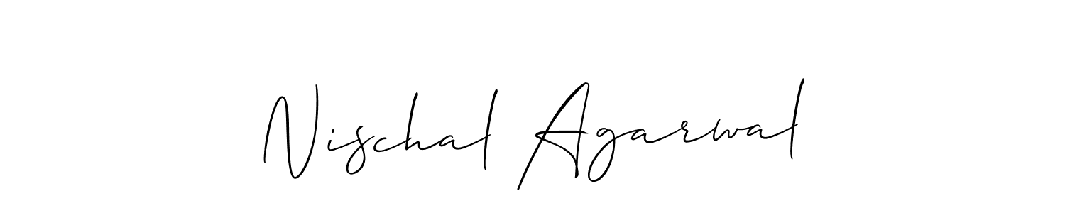 if you are searching for the best signature style for your name Nischal Agarwal. so please give up your signature search. here we have designed multiple signature styles  using Allison_Script. Nischal Agarwal signature style 2 images and pictures png