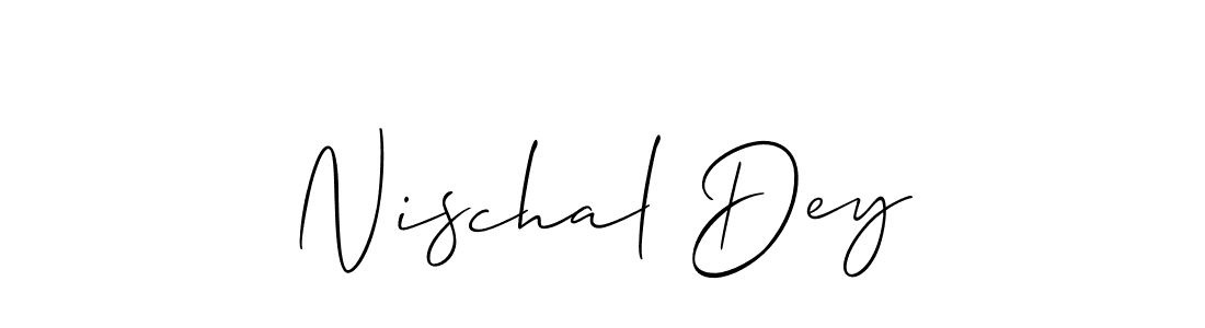 Make a beautiful signature design for name Nischal Dey. With this signature (Allison_Script) style, you can create a handwritten signature for free. Nischal Dey signature style 2 images and pictures png