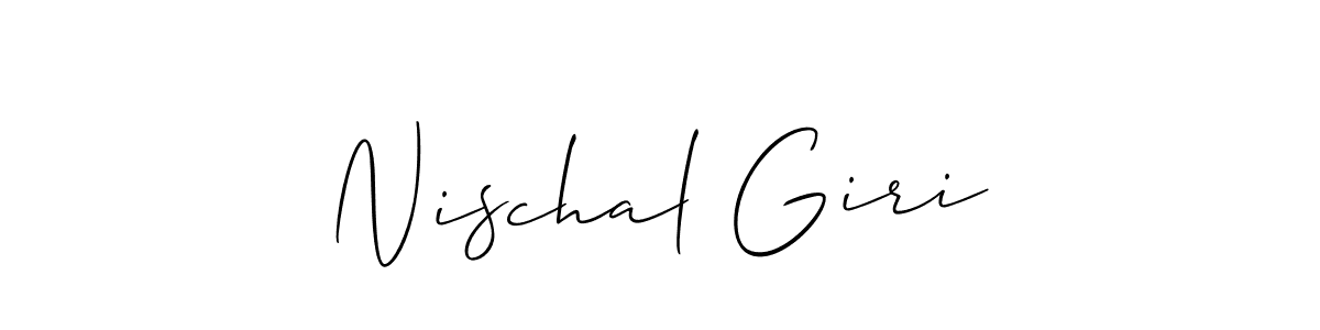 Nischal Giri stylish signature style. Best Handwritten Sign (Allison_Script) for my name. Handwritten Signature Collection Ideas for my name Nischal Giri. Nischal Giri signature style 2 images and pictures png