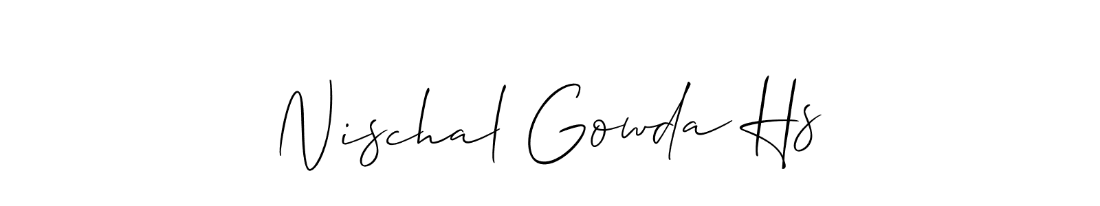 Design your own signature with our free online signature maker. With this signature software, you can create a handwritten (Allison_Script) signature for name Nischal Gowda Hs. Nischal Gowda Hs signature style 2 images and pictures png