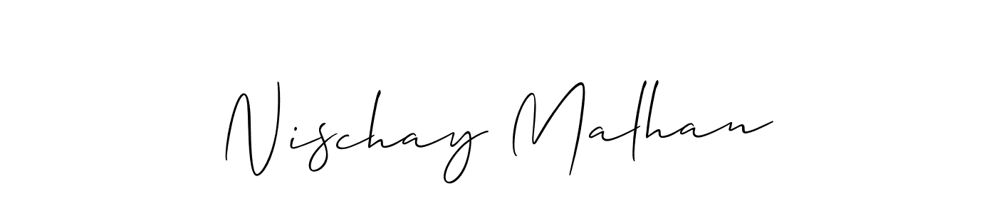 It looks lik you need a new signature style for name Nischay Malhan. Design unique handwritten (Allison_Script) signature with our free signature maker in just a few clicks. Nischay Malhan signature style 2 images and pictures png