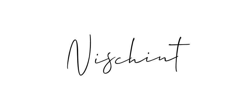 if you are searching for the best signature style for your name Nischint. so please give up your signature search. here we have designed multiple signature styles  using Allison_Script. Nischint signature style 2 images and pictures png