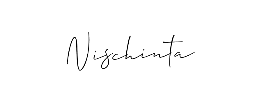Make a beautiful signature design for name Nischinta. Use this online signature maker to create a handwritten signature for free. Nischinta signature style 2 images and pictures png