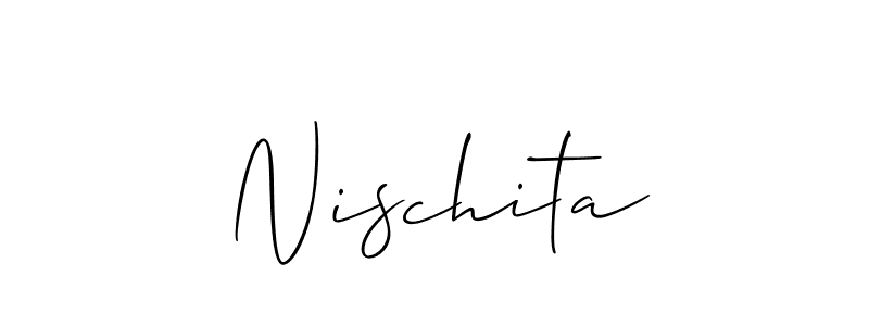 Create a beautiful signature design for name Nischita. With this signature (Allison_Script) fonts, you can make a handwritten signature for free. Nischita signature style 2 images and pictures png