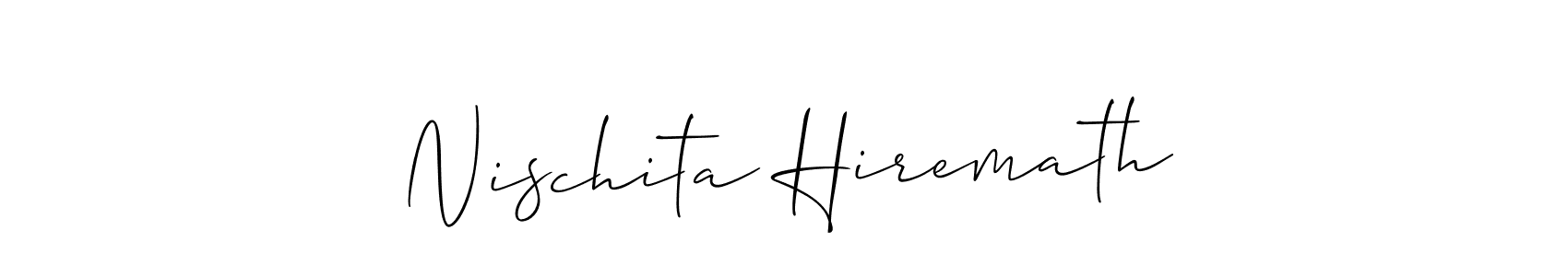 You can use this online signature creator to create a handwritten signature for the name Nischita Hiremath. This is the best online autograph maker. Nischita Hiremath signature style 2 images and pictures png