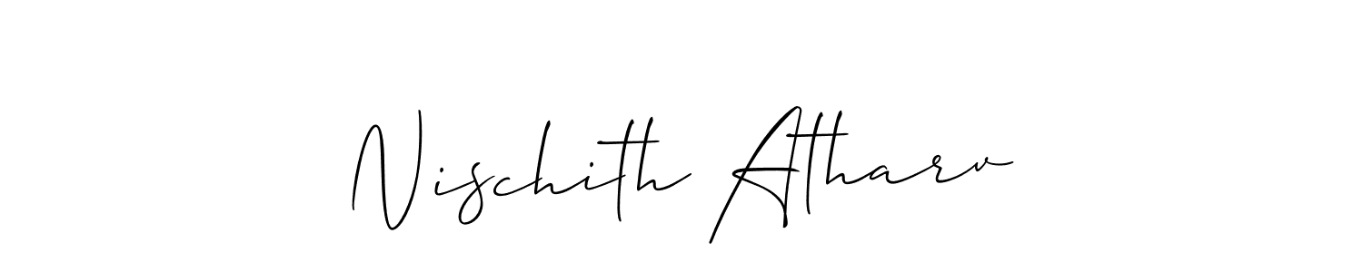 Make a beautiful signature design for name Nischith Atharv. Use this online signature maker to create a handwritten signature for free. Nischith Atharv signature style 2 images and pictures png