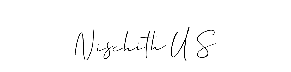 Check out images of Autograph of Nischith U S name. Actor Nischith U S Signature Style. Allison_Script is a professional sign style online. Nischith U S signature style 2 images and pictures png