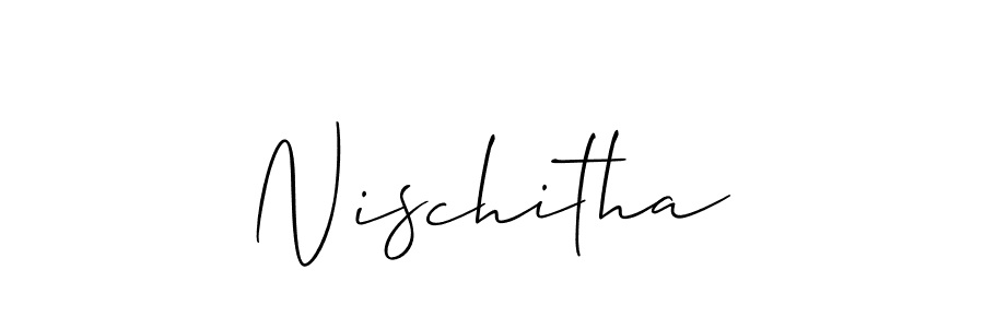 Design your own signature with our free online signature maker. With this signature software, you can create a handwritten (Allison_Script) signature for name Nischitha. Nischitha signature style 2 images and pictures png