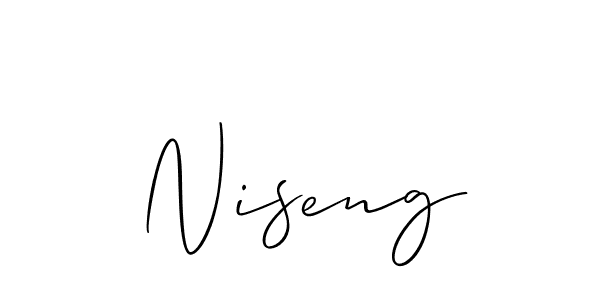 It looks lik you need a new signature style for name Niseng. Design unique handwritten (Allison_Script) signature with our free signature maker in just a few clicks. Niseng signature style 2 images and pictures png