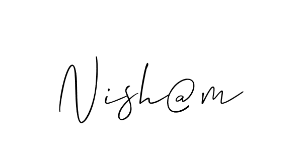 Best and Professional Signature Style for Nish@m. Allison_Script Best Signature Style Collection. Nish@m signature style 2 images and pictures png