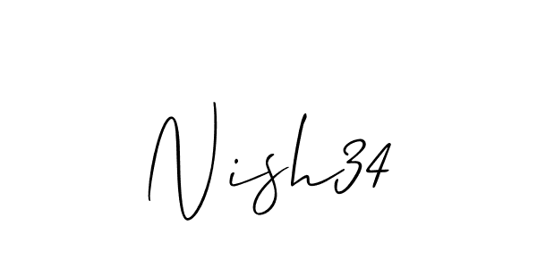 Make a short Nish34 signature style. Manage your documents anywhere anytime using Allison_Script. Create and add eSignatures, submit forms, share and send files easily. Nish34 signature style 2 images and pictures png
