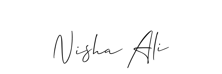 You can use this online signature creator to create a handwritten signature for the name Nisha Ali. This is the best online autograph maker. Nisha Ali signature style 2 images and pictures png