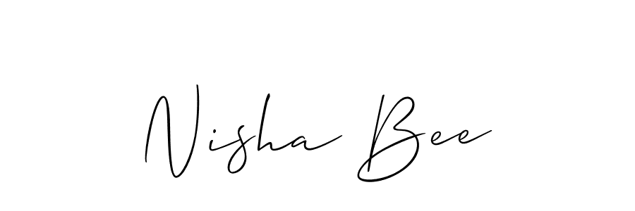 How to Draw Nisha Bee signature style? Allison_Script is a latest design signature styles for name Nisha Bee. Nisha Bee signature style 2 images and pictures png