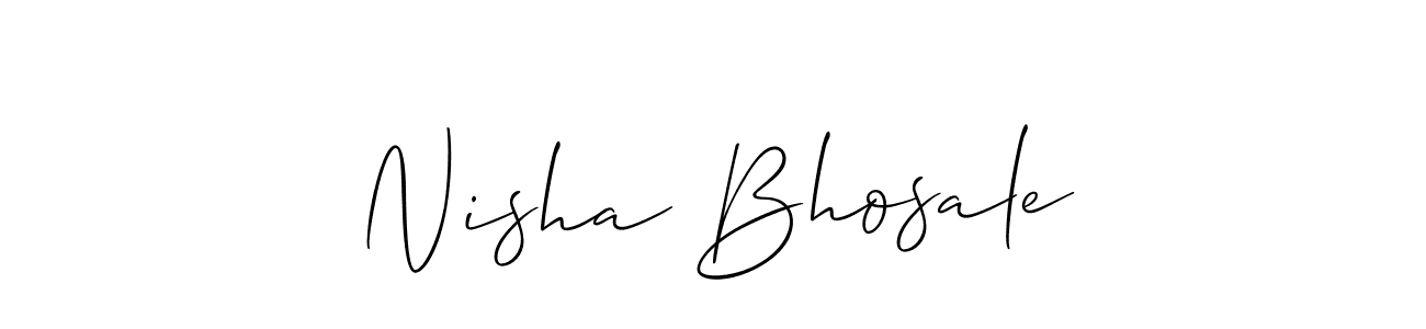 You should practise on your own different ways (Allison_Script) to write your name (Nisha Bhosale) in signature. don't let someone else do it for you. Nisha Bhosale signature style 2 images and pictures png