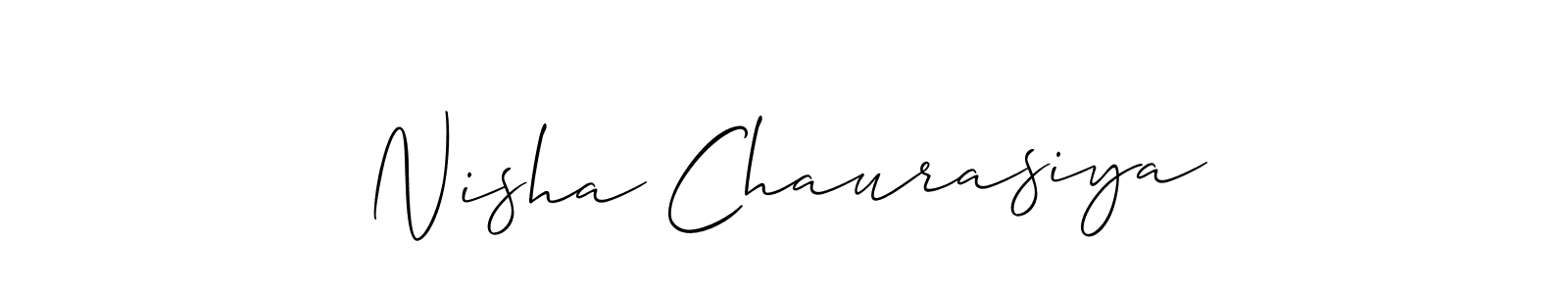 Nisha Chaurasiya stylish signature style. Best Handwritten Sign (Allison_Script) for my name. Handwritten Signature Collection Ideas for my name Nisha Chaurasiya. Nisha Chaurasiya signature style 2 images and pictures png