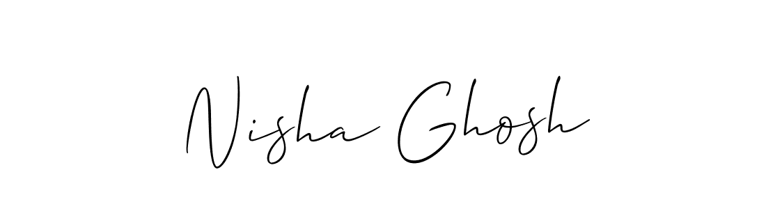 Design your own signature with our free online signature maker. With this signature software, you can create a handwritten (Allison_Script) signature for name Nisha Ghosh. Nisha Ghosh signature style 2 images and pictures png