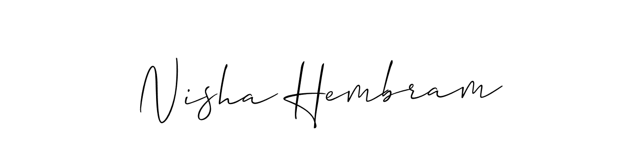 Here are the top 10 professional signature styles for the name Nisha Hembram. These are the best autograph styles you can use for your name. Nisha Hembram signature style 2 images and pictures png