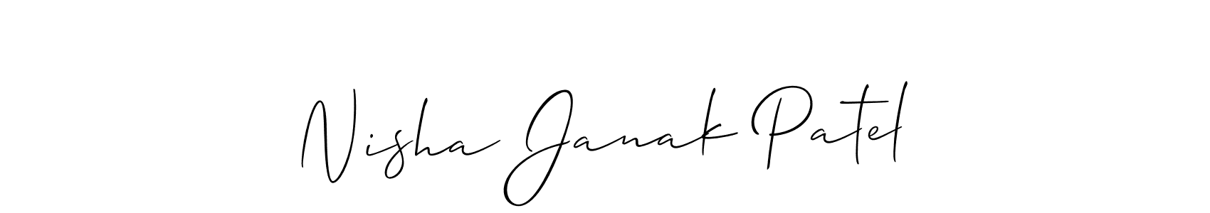 How to Draw Nisha Janak Patel signature style? Allison_Script is a latest design signature styles for name Nisha Janak Patel. Nisha Janak Patel signature style 2 images and pictures png