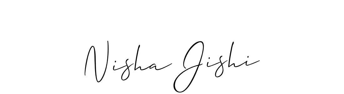 Also You can easily find your signature by using the search form. We will create Nisha Jishi name handwritten signature images for you free of cost using Allison_Script sign style. Nisha Jishi signature style 2 images and pictures png