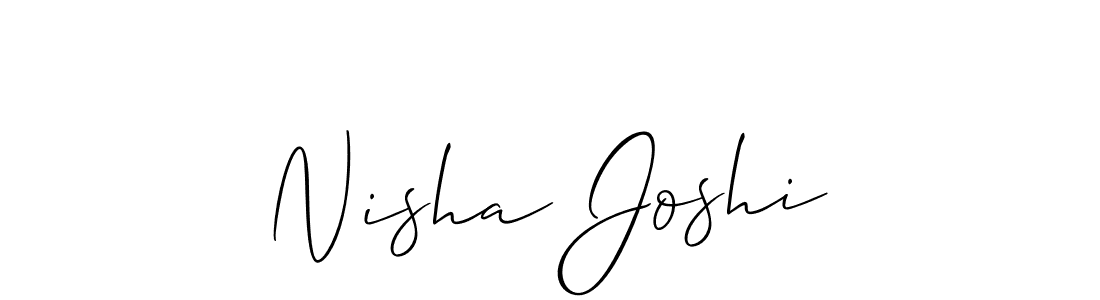 The best way (Allison_Script) to make a short signature is to pick only two or three words in your name. The name Nisha Joshi include a total of six letters. For converting this name. Nisha Joshi signature style 2 images and pictures png