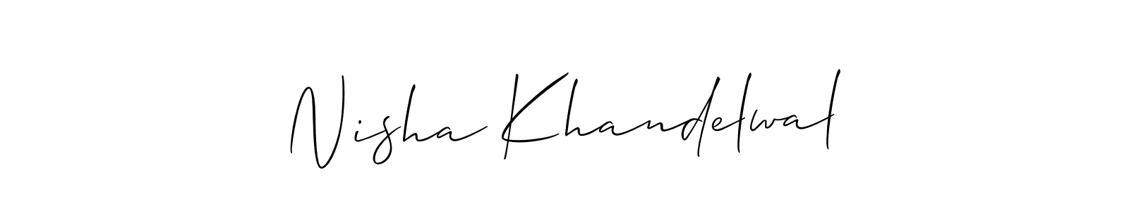 Here are the top 10 professional signature styles for the name Nisha Khandelwal. These are the best autograph styles you can use for your name. Nisha Khandelwal signature style 2 images and pictures png