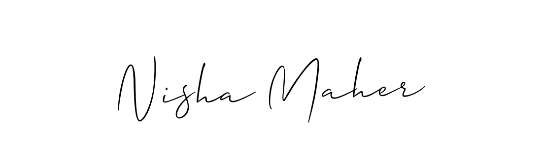 How to Draw Nisha Maher signature style? Allison_Script is a latest design signature styles for name Nisha Maher. Nisha Maher signature style 2 images and pictures png