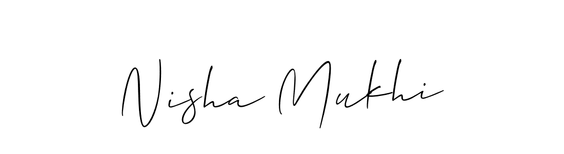 Best and Professional Signature Style for Nisha Mukhi. Allison_Script Best Signature Style Collection. Nisha Mukhi signature style 2 images and pictures png