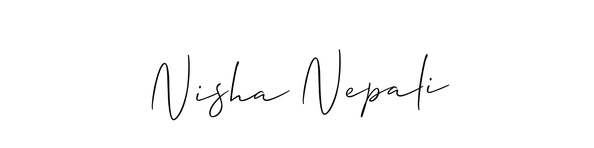 Make a short Nisha Nepali signature style. Manage your documents anywhere anytime using Allison_Script. Create and add eSignatures, submit forms, share and send files easily. Nisha Nepali signature style 2 images and pictures png
