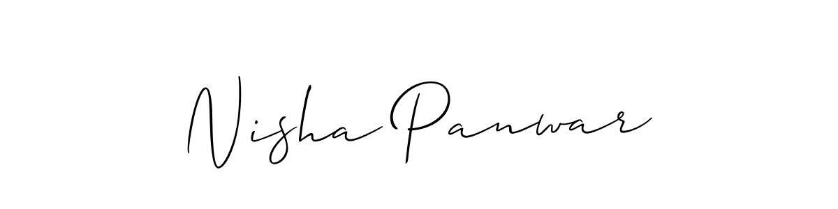 It looks lik you need a new signature style for name Nisha Panwar. Design unique handwritten (Allison_Script) signature with our free signature maker in just a few clicks. Nisha Panwar signature style 2 images and pictures png