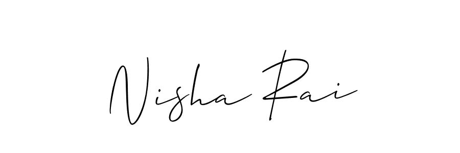Make a short Nisha Rai signature style. Manage your documents anywhere anytime using Allison_Script. Create and add eSignatures, submit forms, share and send files easily. Nisha Rai signature style 2 images and pictures png