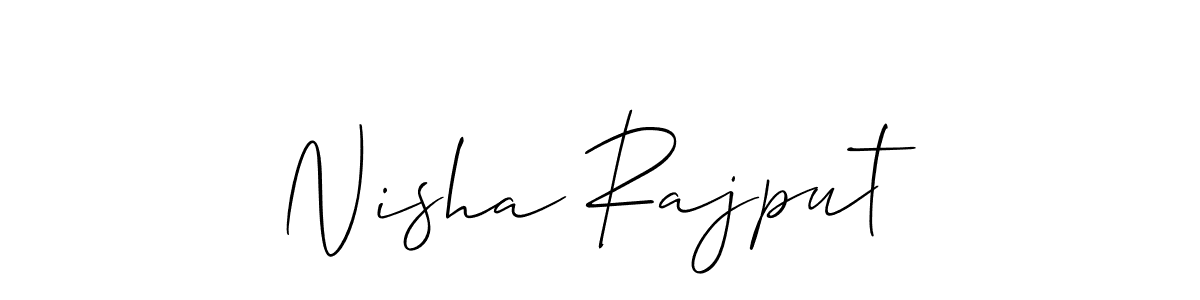 Make a beautiful signature design for name Nisha Rajput. With this signature (Allison_Script) style, you can create a handwritten signature for free. Nisha Rajput signature style 2 images and pictures png