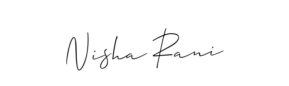 Also we have Nisha Rani name is the best signature style. Create professional handwritten signature collection using Allison_Script autograph style. Nisha Rani signature style 2 images and pictures png