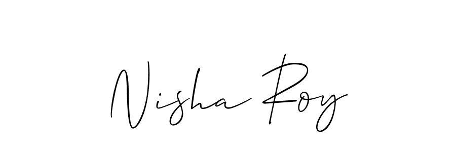 Use a signature maker to create a handwritten signature online. With this signature software, you can design (Allison_Script) your own signature for name Nisha Roy. Nisha Roy signature style 2 images and pictures png
