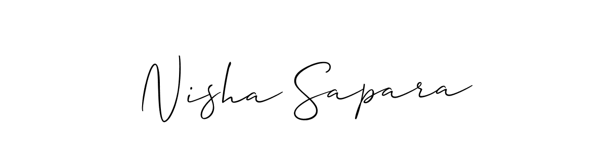 How to Draw Nisha Sapara signature style? Allison_Script is a latest design signature styles for name Nisha Sapara. Nisha Sapara signature style 2 images and pictures png