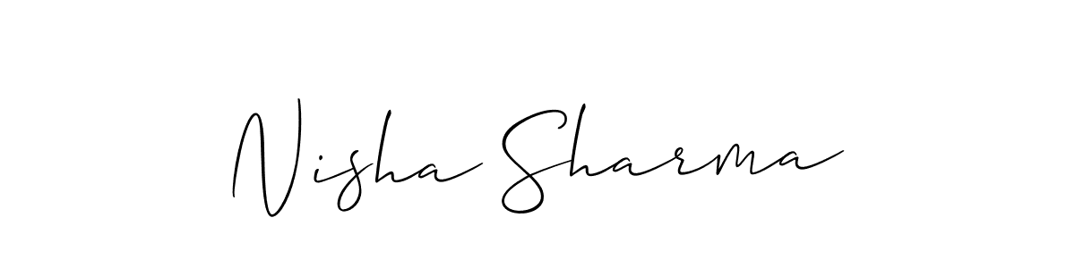 Also You can easily find your signature by using the search form. We will create Nisha Sharma name handwritten signature images for you free of cost using Allison_Script sign style. Nisha Sharma signature style 2 images and pictures png