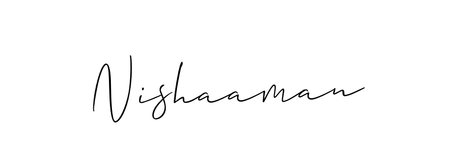 How to Draw Nishaaman signature style? Allison_Script is a latest design signature styles for name Nishaaman. Nishaaman signature style 2 images and pictures png